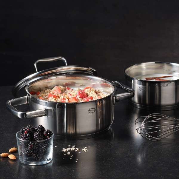 Garnek niski ROESLE CHARM 20 cm z pokrywą — garnek tradycyjny do gotowania