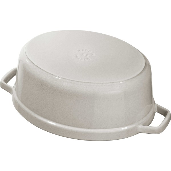 Garnek żeliwny Staub La Cocotte owalny 6,7 ltr, do duszenia i pieczenia truflowy