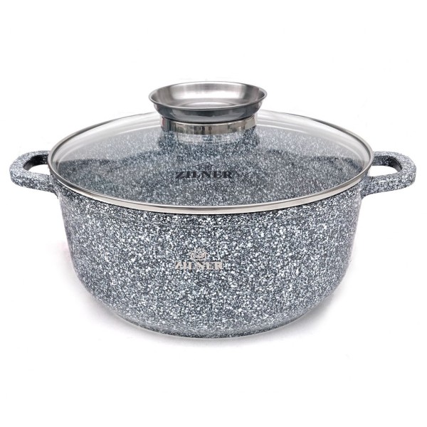 Garnek marmurowy Zilner ZL-7074 6,8L/28cm idealny do duszenia i gotowania potraw