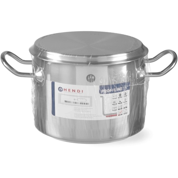 Garnek tradycyjny Hendi Profi Line 15 l z pokrywką śr. 320 x 190 h do kuchni gastronomicznej