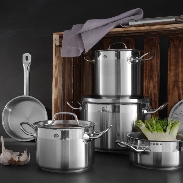 Garnek tradycyjny Hendi Profi Line 15 l z pokrywką śr. 320 x 190 h do kuchni gastronomicznej
