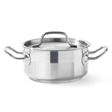 Garnek tradycyjny Hendi Profi Line niski 4,8 l z pokrywką śr. 240 x 105 mm do gotowania potraw