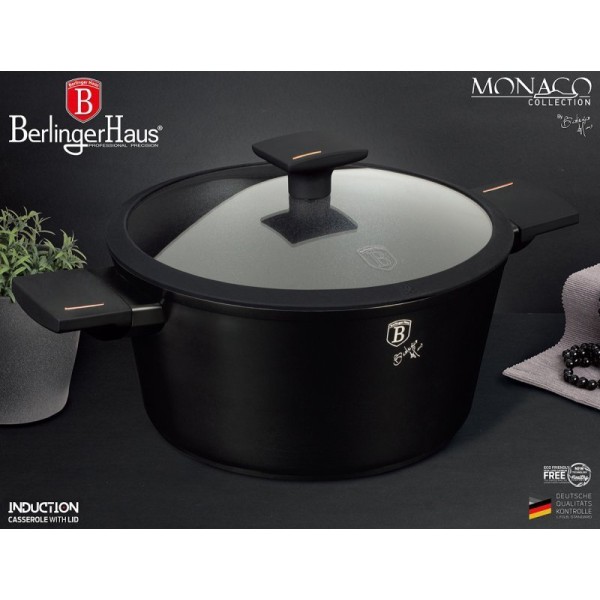 Каструля Berlinger Haus BH-7087 Monaco, титанова 24 см — для щоденного приготування страв