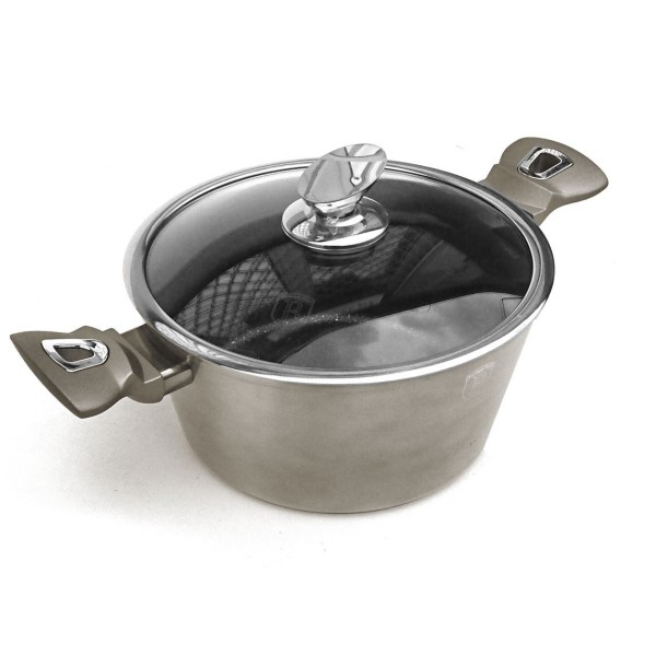 Гарнірка Berlinger Haus Metallic Line Carbon BH-1236-N 6,5л 28см для варіння і тушкування