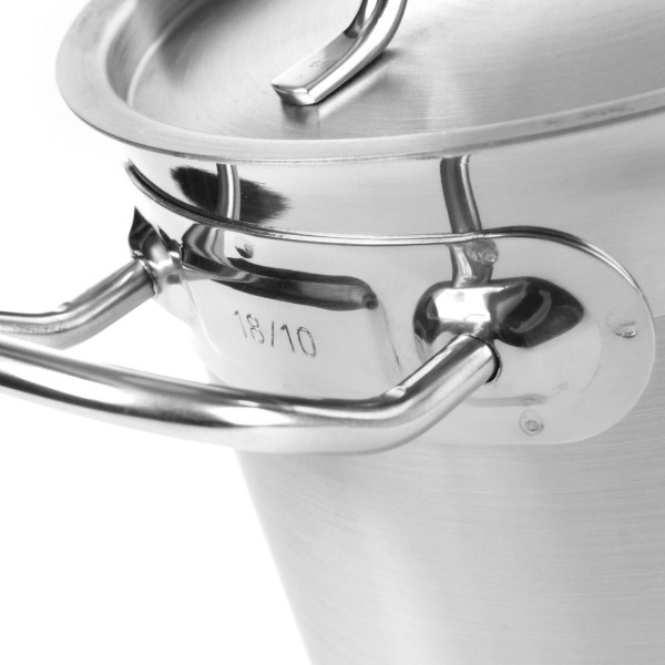 Garnek tradycyjny Hendi Profi Line niski 12 l z pokrywką do kuchni gastronomicznej