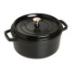 Каструля традиційна Staub La Cocotte 3,8 л, чавунна кругла, чорна для приготування