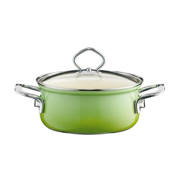 Garnek tradycyjny RIESS Smaragd 1,0 l (16 cm) niski z pokrywą — do gotowania