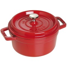 Гарячий керамічний чавунний каструля Staub La Cocotte кругла 1,7 л червона для готування