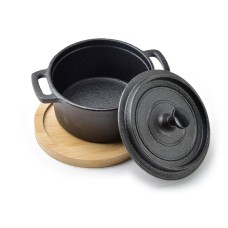 Naczynie żeliwne LUXE Mini 14x11x10cm do gotowania i serwowania potraw