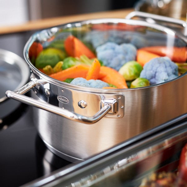 Garnek tradycyjny RÖSLE EXPERTISO 24 cm z pokrywą — do gotowania na kuchence