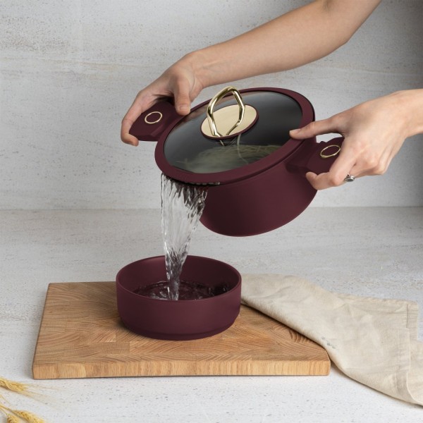 Garnek tradycyjny BerlingerHaus Leonardo BH-8040, 20 cm z pokrywką