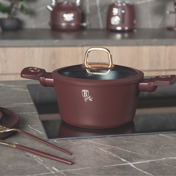 Garnek tradycyjny BerlingerHaus Leonardo BH-8040, 20 cm z pokrywką