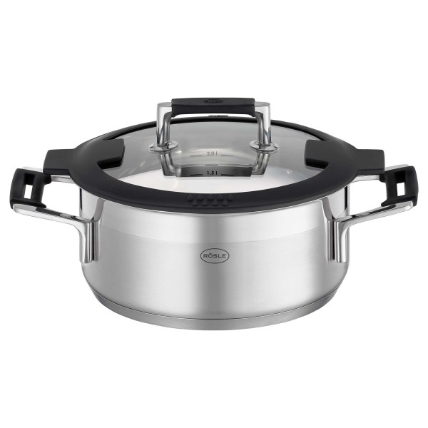 Garnek tradycyjny RÖSLE Silence Pro 20 cm niski do duszenia i gotowania
