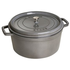 Каструля традиційна Staub La Cocotte 12,6 л графітова для готування страв