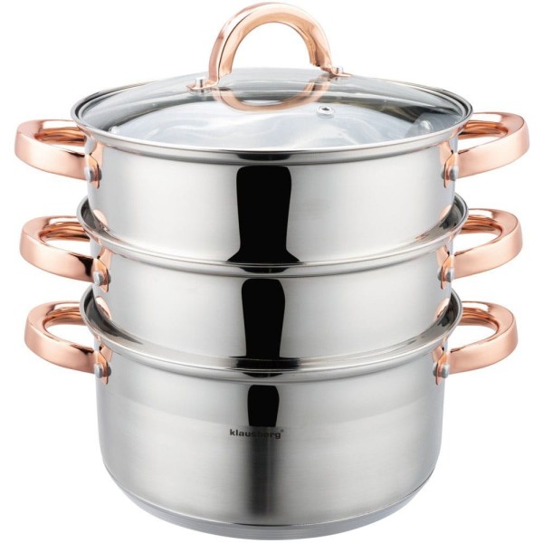 Garnek parowy Klausberg KB-7732 zestaw 4 el. do gotowania na parze 22 cm