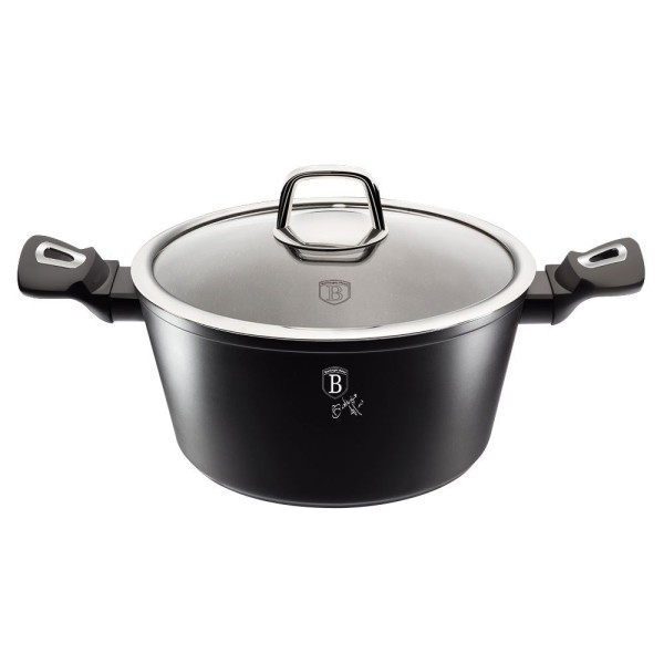 Каструля Berlinger Haus Black Silver 4.1 л 24 см для приготування їжі BH-1852