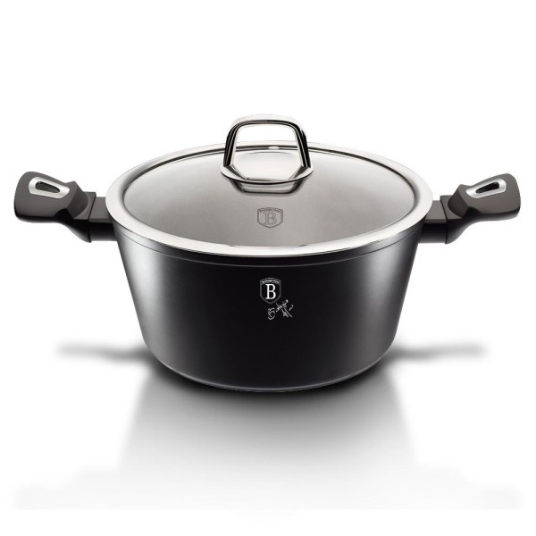 Каструля Berlinger Haus Black Silver 4.1 л 24 см для приготування їжі BH-1852