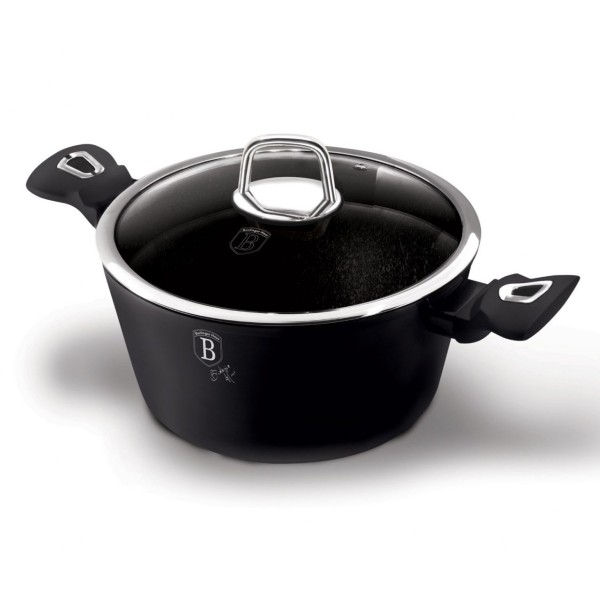 Каструля Berlinger Haus Black Silver 4.1 л 24 см для приготування їжі BH-1852