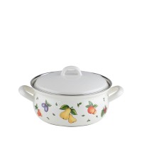 Горщик, Riess, Garnek niski 1l 16cm Fruit Garden — низький каструль для готування соусів і гарнірів (1 л, Ø16 см)