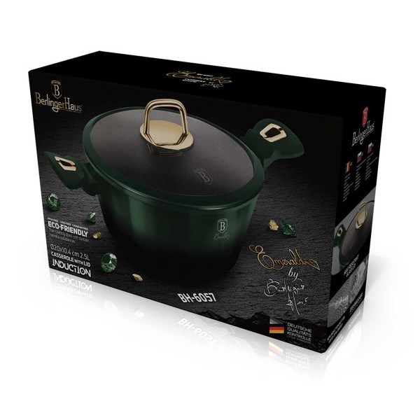 Каструля Berlinger Haus Metallic Line Emerald 2,5 л 20 см для приготування їжі