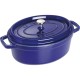 Каструля традиційна Staub La Cocotte овальна 4.2 л, чавунна, синя для готування