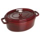 Garnek żeliwny Staub La Cocotte owalny 3,2 L do duszenia i pieczenia grenadynowy