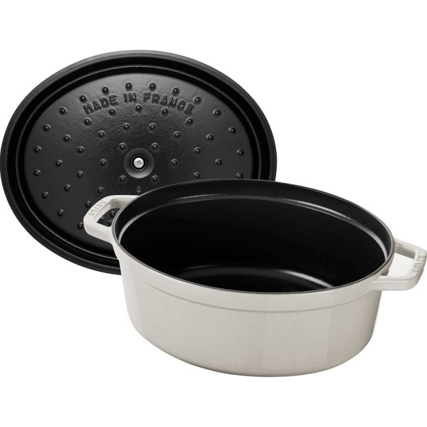 Гарячий керамічний традиційний каструля Staub La Cocotte овальний 4.2 л, для приготування зі смаком трюфеля