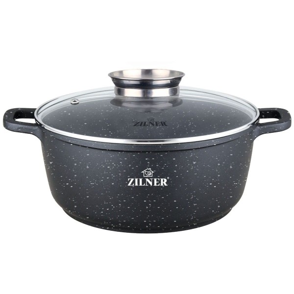 Garnek marmurowy Zilner ZL-9003 / 7005 2,3L 20cm do gotowania zdrowych potraw