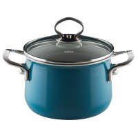 RIESS - Garnek wysoki z pokrywą 2,0 16cm Aquamarin