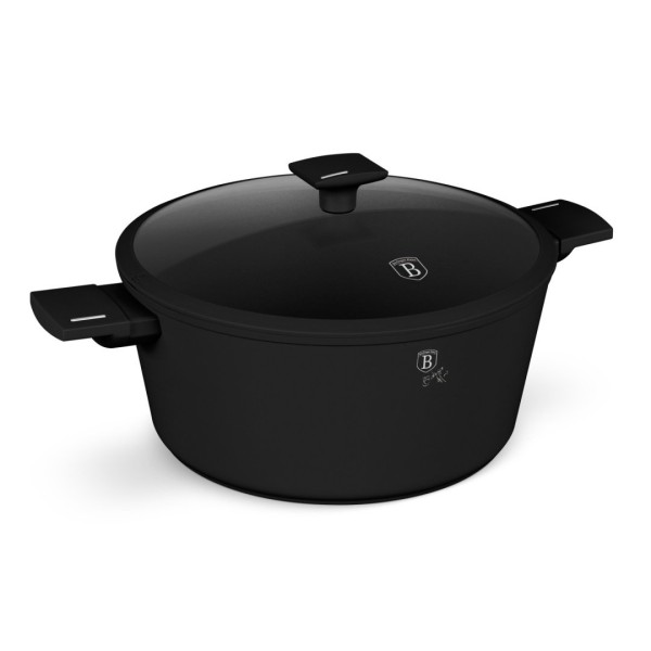 Garnek tradycyjny BerlingerHaus Matte Black Collection BH-8190, 30 cm z pokrywką