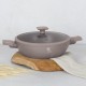 Garnk płytki, BerlingerHaus BH-8098 Taupe — do gotowania, 3,8 l z pokrywką 28 cm
