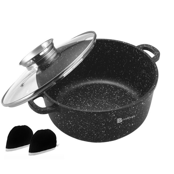 Garnek Brunbeste BB-1980 1.6L 18cm z powłoką marmurową do gotowania na kuchence
