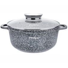 Garnek Klausberg KB-7521, 3.3L, 22cm, z powłoką marmurową do gotowania codziennego