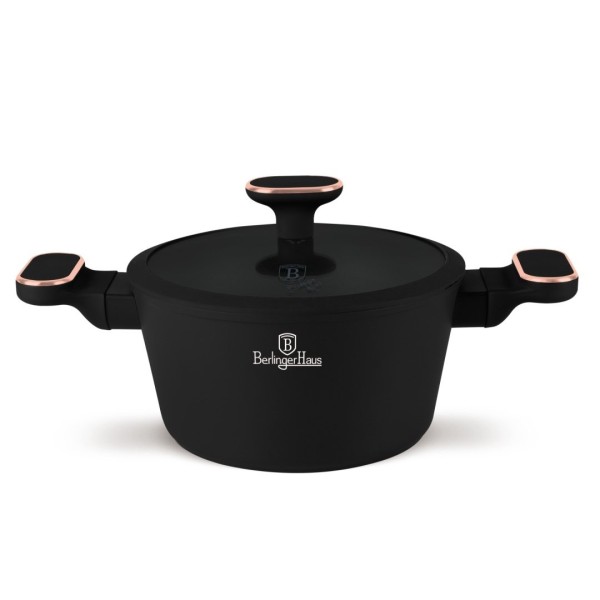 Garnek tradycyjny BerlingerHaus BH-8357 Black Rose Collection 20 cm z pokrywką