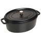 Гарний Pokryta żeliwem каструля Staub La Cocotte овална 8 л, чорна для приготування страв