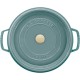 Гарячий посуд Staub La Cocotte круглий чавунний 6.7 л для готування тушкованих страв, евкаліптовий