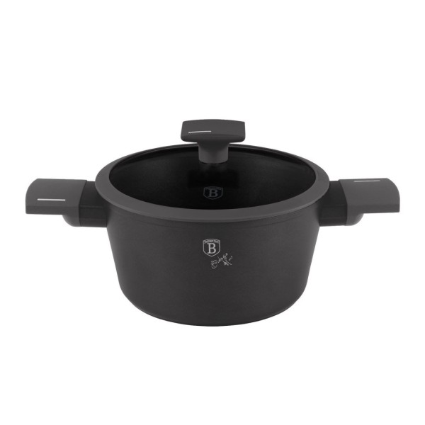 Garnek tytanowy Berlinger Haus Antracit BH-8130 20cm 2,5L z pokrywką - idealny do codziennego gotowania