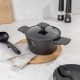 Garnek tytanowy Berlinger Haus Antracit BH-8130 20cm 2,5L z pokrywką - idealny do codziennego gotowania