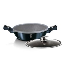 Garnek płaski Berlinger Haus Metallic Aquamarine BH-6794 3.8L 28cm do gotowania i duszenia potraw