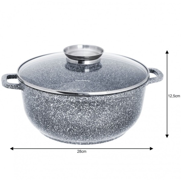 Garnek marmurowy Klausberg KB-7524 6.5L 28cm do gotowania i duszenia