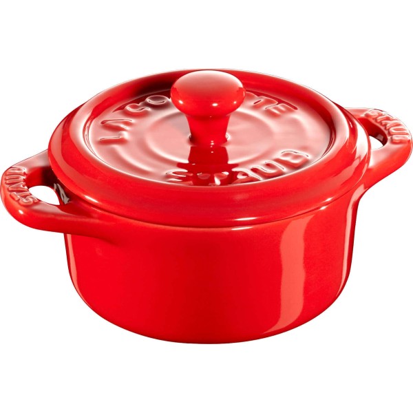 Garnki tradycyjne Staub Gift Giving 4x mini cocotte okrągły 10 cm czerwony do serwowania