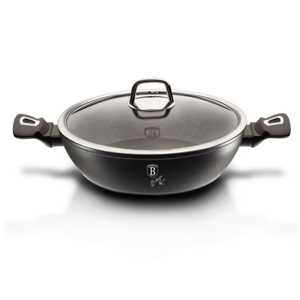 Каструля традиційна Berlinger Haus Black Silver BH-1850, 3.8 л, 28 см для приготування страв