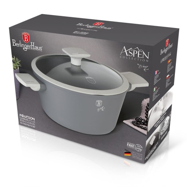 Garnek Berlinger Haus Aspen BH-7068 z powłoką tytanową 28 cm 6,1 L do gotowania i smażenia