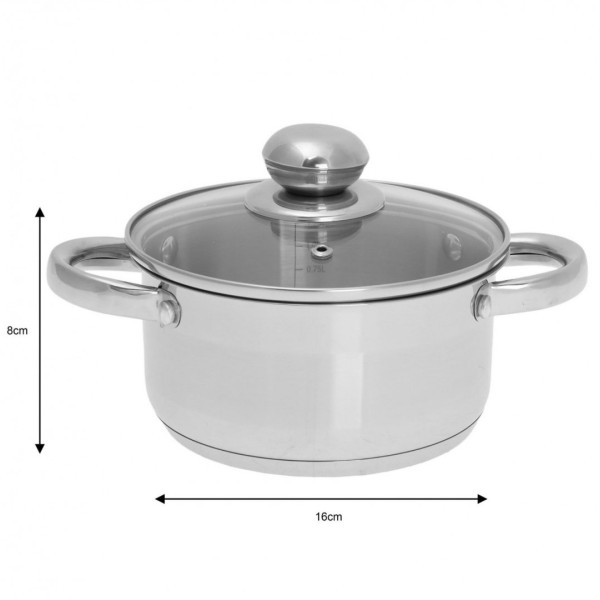 Garnek KiNGHOFF KH-4327 1.5L 16cm do gotowania i duszenia potraw