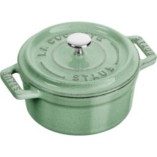Класичний garnki Staub Mini Cocotte міні чавунний круглий 250 мл, м’ятний для приготування порціонних страв