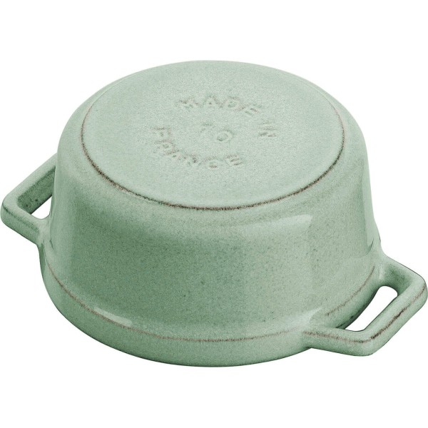 Mini garnek żeliwny Staub Mini Cocotte 250 ml miętowy idealny do zapiekania i serwowania porcji dla jednej osoby