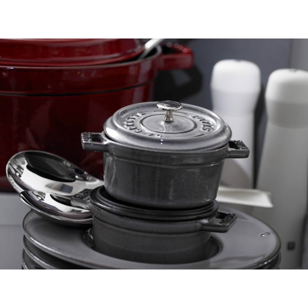 Гарнір традиційний, Staub Mini Cocotte, міні чавунний круглий 250 мл, графіт