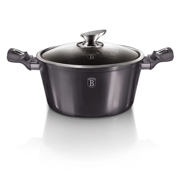 Garnek Berlinger Haus Carbon Pro BH-6924 8L 30cm z powłoką granitową do gotowania dla rodziny
