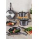 Garnek Berlinger Haus Carbon Pro BH-6924 8L 30cm z powłoką granitową do gotowania dla rodziny