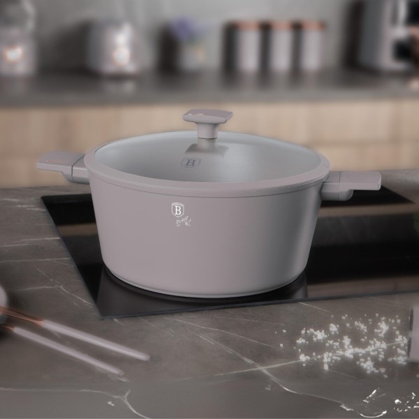 Garnek tradycyjny BerlingerHaus Taupe BH-8103 30 cm z pokrywką